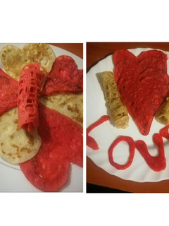 A picture of Valentine's pancake.