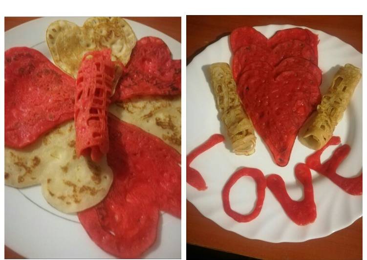 Steps to Cook Appetizing Valentine's pancake