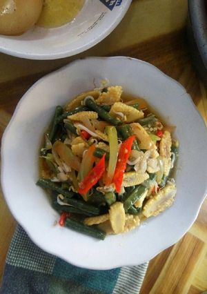 Foto resep Tumis kacang Jagung Muda