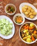 Cơm sinh viên chỉ 70k cho 4-5 người ăn ^^