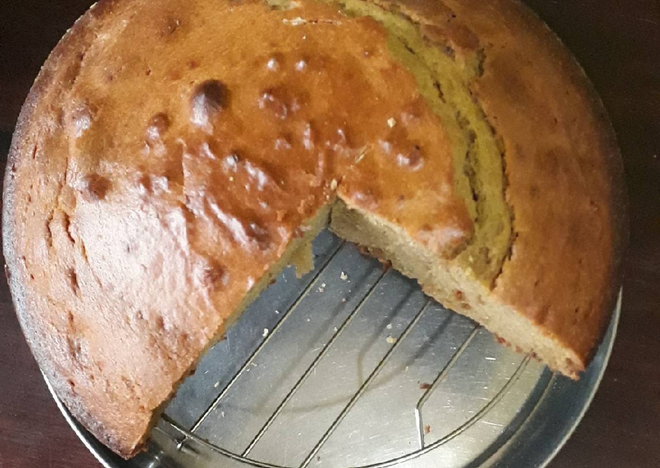 Banana-Caramel-Vanilla Cake #4wkschallenge#wheatflourrecipe#
