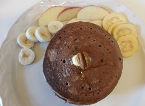 Una foto de Hot cakes con cocoa (chocolate)