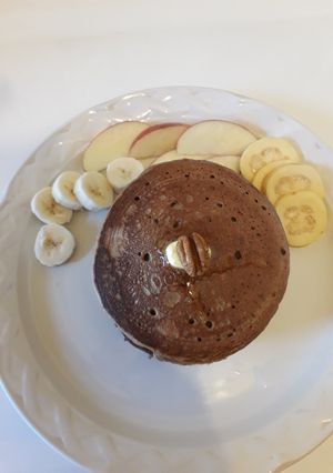 Una foto de Hot cakes con cocoa (chocolate)