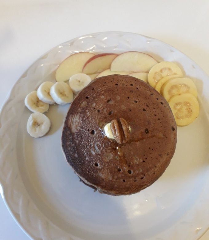 Una foto de Hot cakes con cocoa (chocolate)