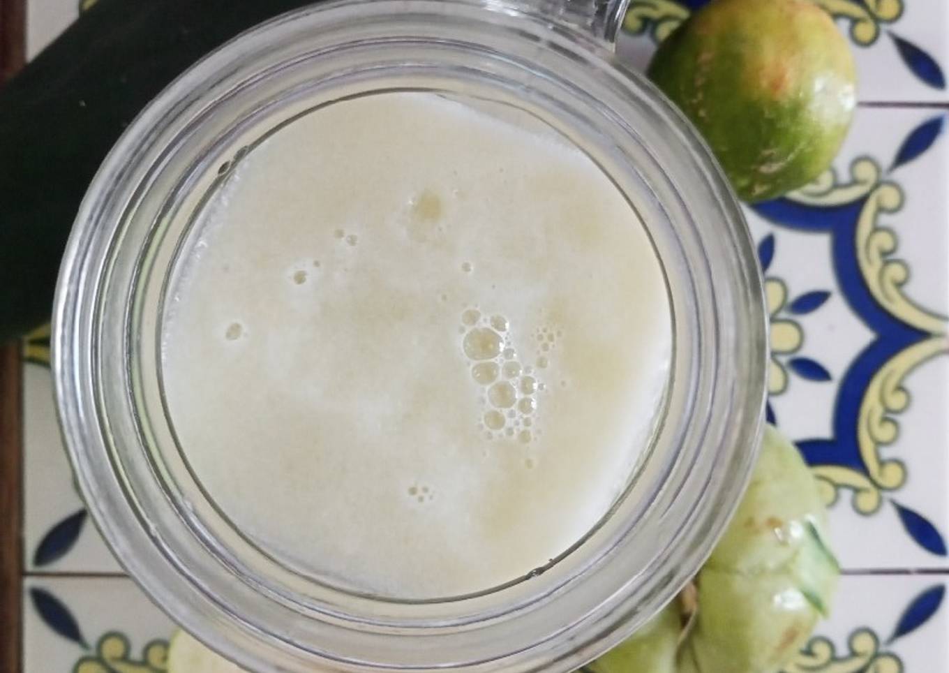 Jugo verde de chayote, manzana y pepino 🍏🍋🍸