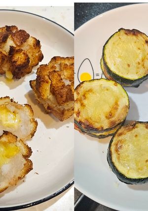 蝦漿兩吃.吐司＆櫛瓜(在冰箱裡謎食#23) 的食譜成品照片