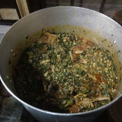 Okro soup A picture of Okro soup.