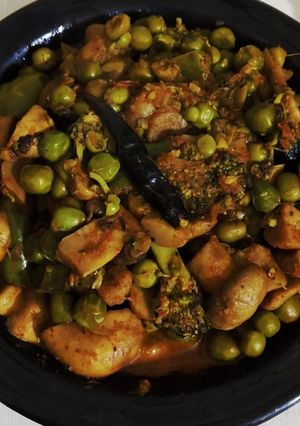 A picture of Matar Mushroom Curry.