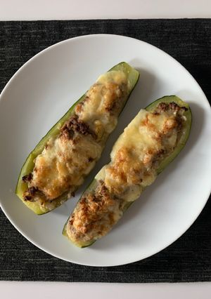 A picture of Baked Stuffed Zucchini.