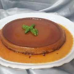 Una foto de Flan de café