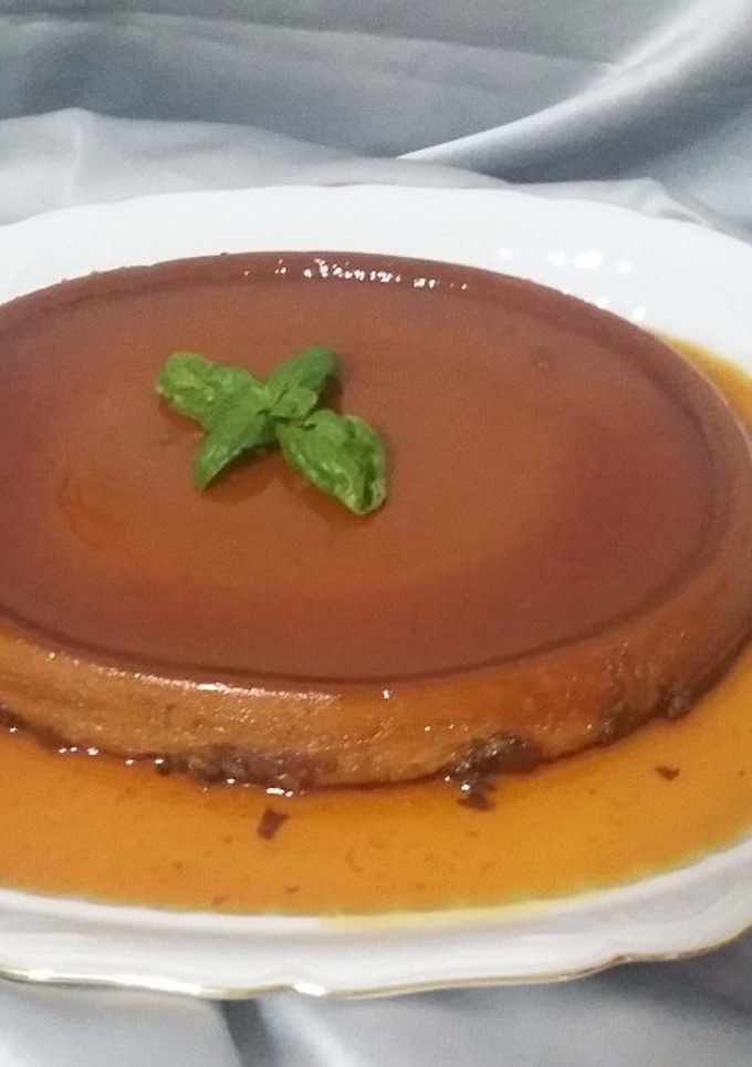 Una foto de Flan de café