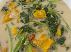 Gambar Masak Lemak Sayur Bayam dengan Labu