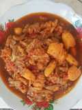 Bunga tebu jamur pedas vegetarian