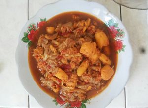 Foto resep Bunga tebu jamur pedas vegetarian