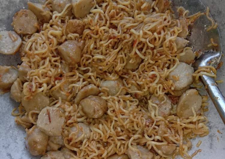 Resep Oseng mie bakso pedas Anti Gagal