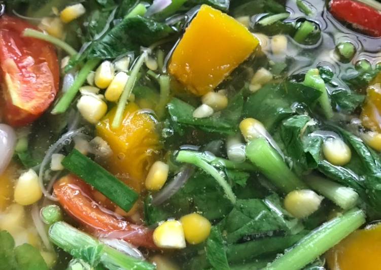 Resep Bening Bayam, Jagung &amp; Pumpkin, Enak