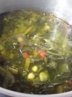 Una foto de Garbanzos con bacalao y espinacas