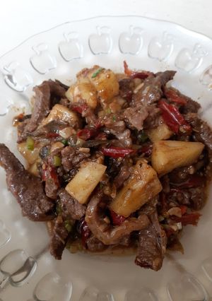 Foto resep Daging masak nanas pedas 😋