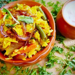 A picture of Veg dum Biryani.