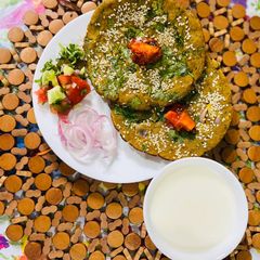 Jowar Bajara flour thalipith A picture of Jowar Bajara flour thalipith.