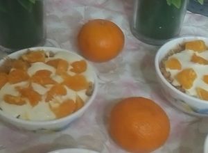 صورة لوصفة كنافه بالقشطه والمندرين