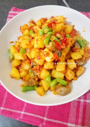 Foto resep Balado Kentang + Ati Ampela + Buncis