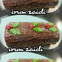 A picture of 🎄❄⛄🍩🎂🍫Yule Log or chocolate log 🍫🎂🍩 ⛄❄🎄.