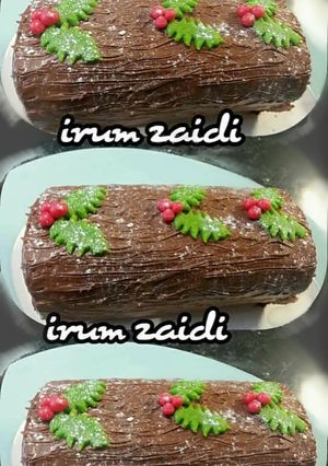 A picture of 🎄❄⛄🍩🎂🍫Yule Log or chocolate log 🍫🎂🍩 ⛄❄🎄.