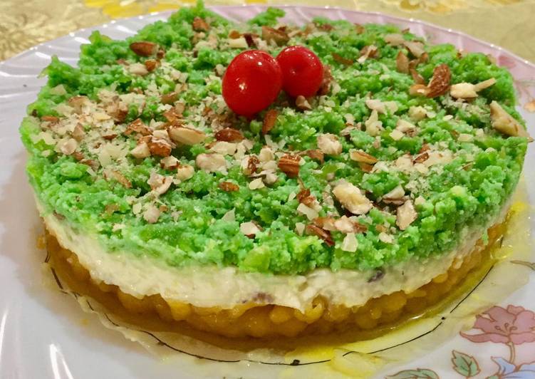 Boondi Firni Kalakand Cake