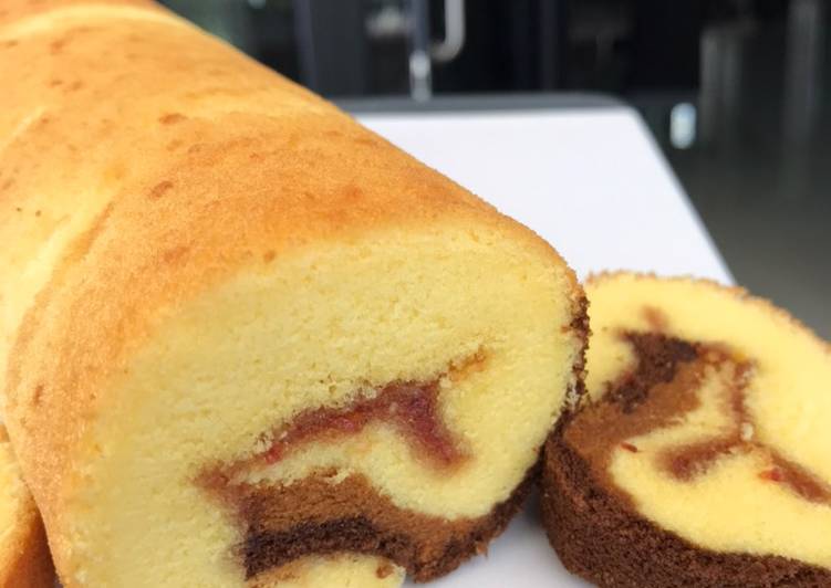 Cara Gampang Menyiapkan ROLL CAKE 3 RASA (Vanila, Coklat, Mocca) yang Menggugah Selera