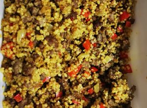 Una foto de Relleno de carne para pan de pita