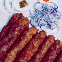 A picture of Camel seekh kabab.