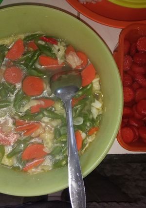 Foto resep Tumis sehat buncis,  wortel dan kol juga masak asam manis sosis ala anak kos