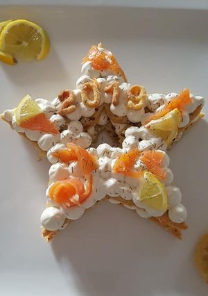 Une photo de Sablé mousse et truite