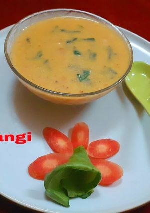 A picture of Carrot Spinach Soup.
