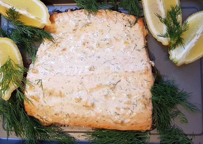 Recipe of Homemade Baked Salmon