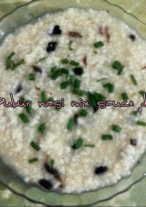 Foto resep Bubur nasi mix sauce dace