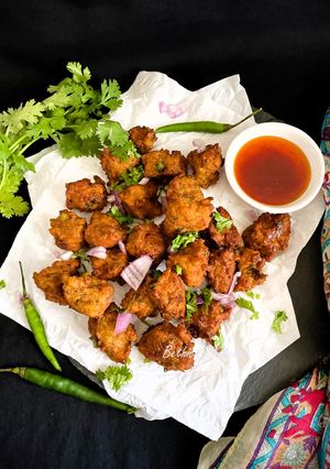 A picture of Kanda Poha Pakora (tiffin friendly).