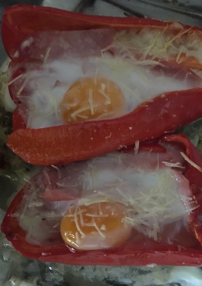 Una foto de Pimientos con huevo