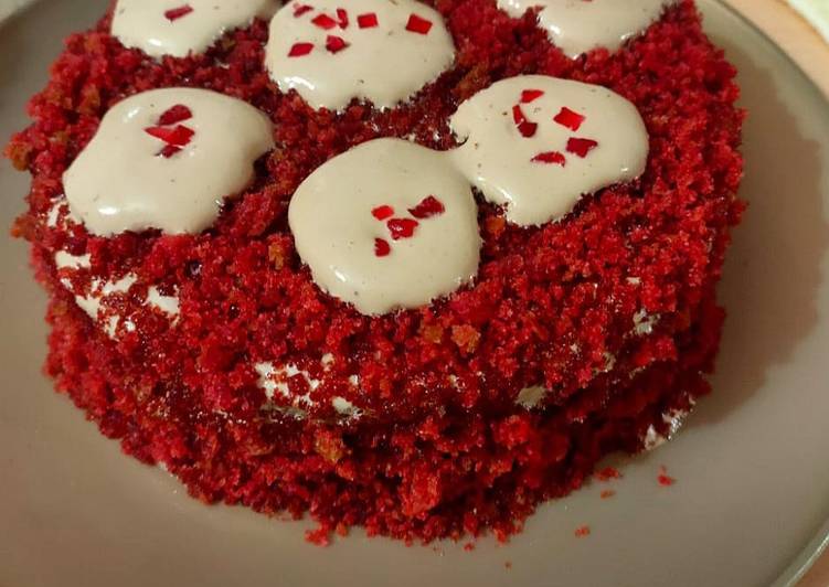 Recipe of Perfect Dalgona Coffee Red Velvet Cake