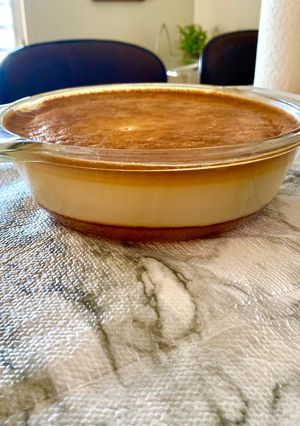 Una foto de Flan de queso puertorriqueño
