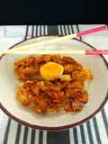 Repollo con atún arroz y yema de huevo(col)