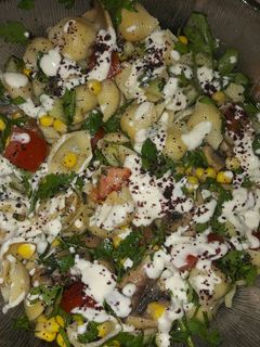صورة لوصفة سلطة المعكرونة بطريقتي 🍅🌽