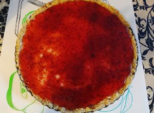 Una foto de El MEJOR KUCHEN con base de galleta en horno eléctrico