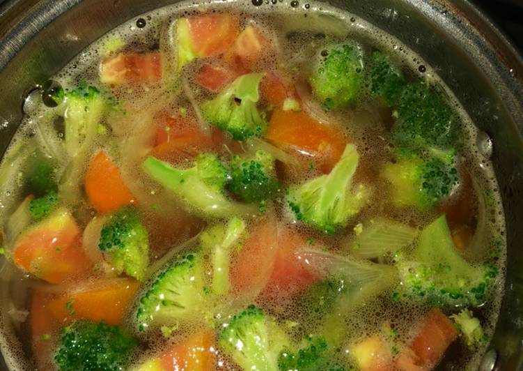 Cara Mudah Bikin Sup tomat brokoli kuah kental MPASI 14m, Mudah Banget