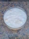 Greengage flavoured yoghurt