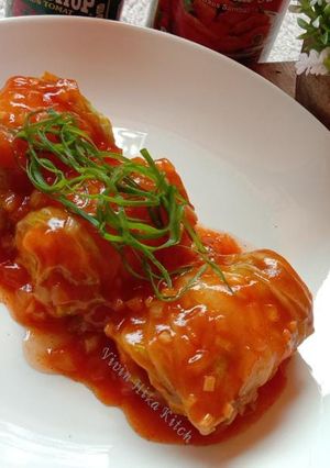 Foto resep Sawi Putih Gulung isi Ayam dan Tahu