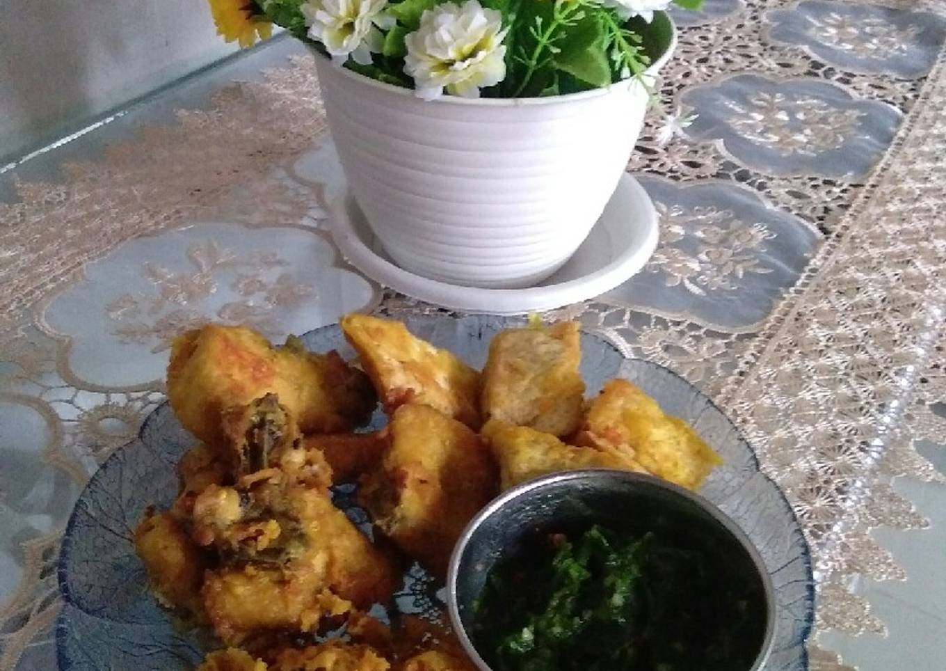 🍗Ayam goreng tepung plus sambel ijo