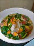 Sup capcay sayur ijo wortel lobak fresh