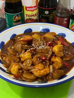Foto resep Udang Sosis Asam Manis